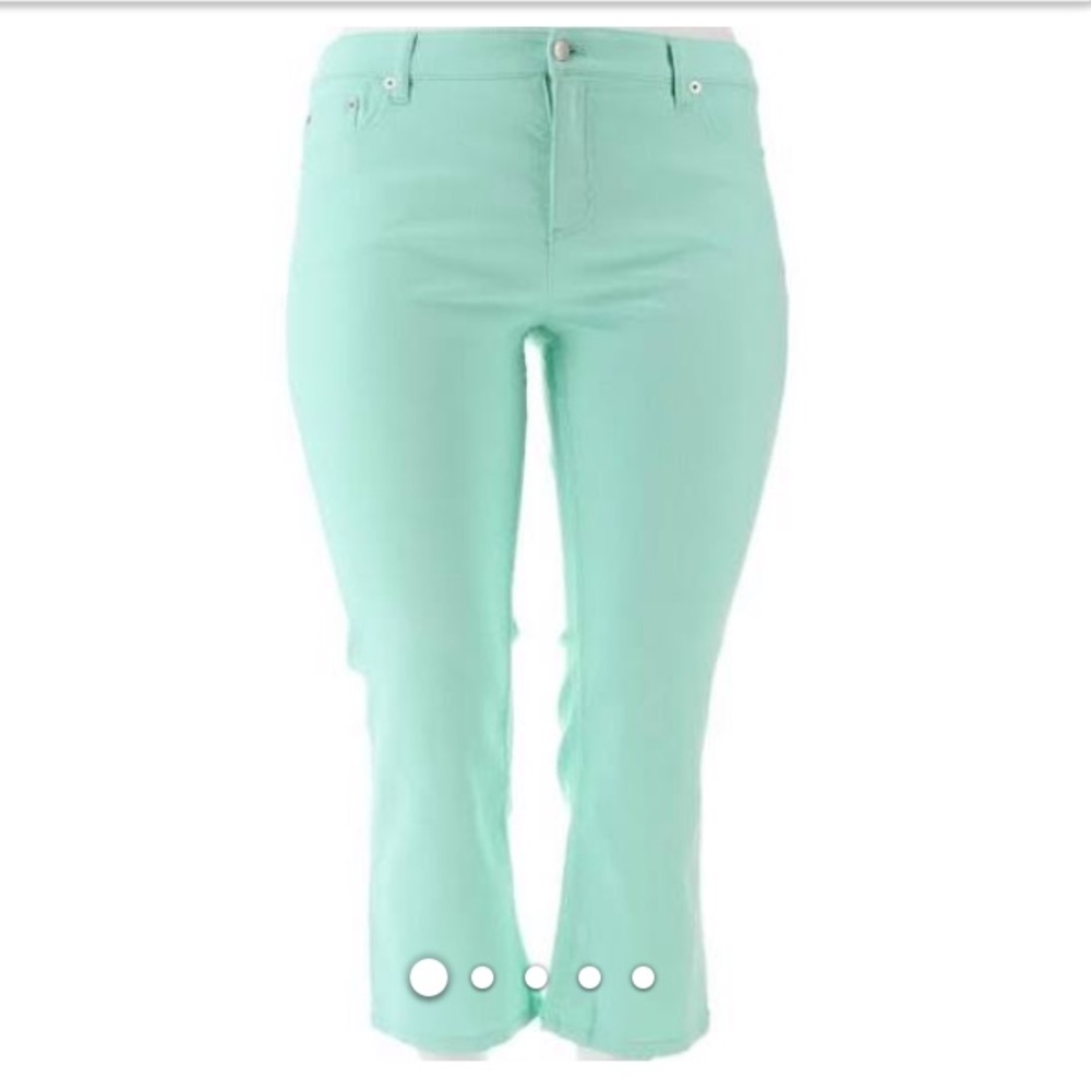 Liz Claiborne Jackie Teal Ankle Jeans